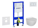 GEBERIT - Duofix Set předstěnové instalace, klozetu Gaia a sedátka softclose, tlačítko Delta01, alpská bílá SANI11CA3112