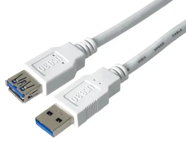 PremiumCord USB 3.0 A-A M/F 5 m bílá / Prodlužovací kabel / Super-speed 5 Gb/s / stíněný (ku3paa5w)