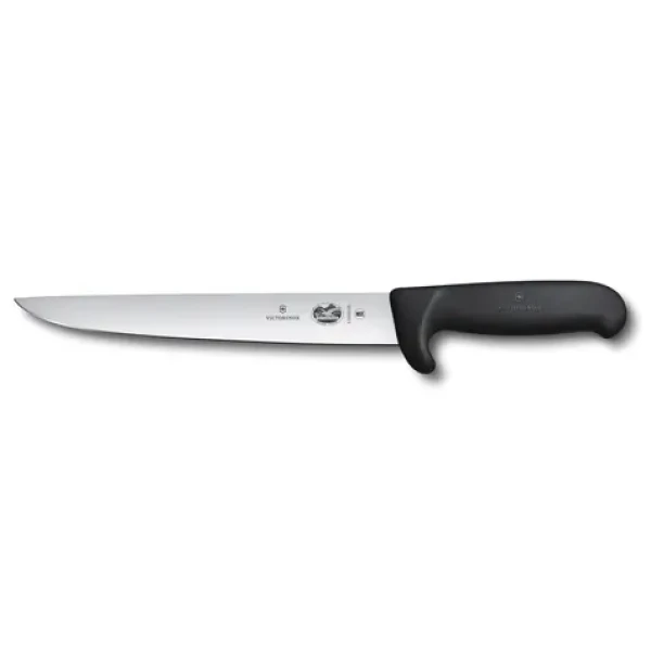 Victorinox Fibrox Vykrvovací nůž černý / Vykrvovací nůž / 22 cm / hladké ostří / bezpečnostní špička (5.5503.22L)