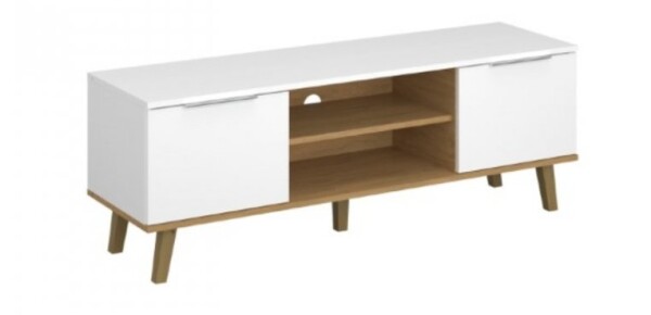 ARTEN (NANO Systems s.r.o.) TV stolek NEPTUN-2D/140 (Bílá/dub kamenný) TV-STOLEK-NEPTUN-2D-140