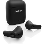 Niceboy HIVE Beans černá / TWS bezdrátová sluchátka / Bluetooth 5.0 / IPX4 / Handsfree / Nabíjecí pouzdro (hive-beans-black)