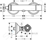 AXOR - Montreux Sprchový termostat na omítku, kartáčovaný nikl 16261820