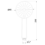 INVENA - Sprchová hlavice DAFNI AS-02-002-X