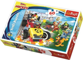 Trefl Puzzle Mickey Mouse a závodníci / 60 dílků