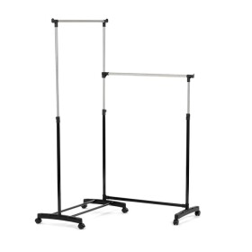 Věšák dvouramenný, černý plast.