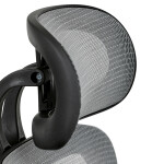 Kancelářská židle, šedá síťovina, černý plast, kolečka na tvrdé podlahy