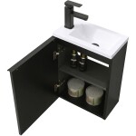 CERANO - Umyvadlová skříňka pro WC Zola - černá matná - 39,5x52,5x23,5 CER-670750