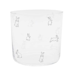Eulenschnitt Sklenice na vodu Rabbit Black 350 ml, čirá barva, sklo
