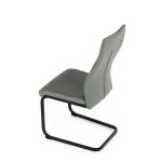 Židle jídelní, zelená látka, černý kov