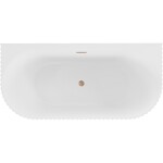 MEXEN/S - Sella volně stojící vana nástěnná reliéf 170 x 80, bílá lesk, sifon a přepad měď kartáčovaná 52711708000-65