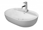 DURAVIT - Luv Umyvadlo na desku, 60x40 cm, bez přepadu, s otvorem pro baterii, WonderGliss, bílá 03806000001