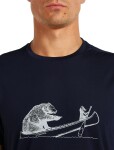 Pánské merino triko s krátkým rukávem ICEBREAKER Mens Core SS Tee Canoe Companions, Midnight Navy velikost: L