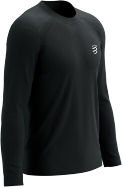 Běžecké tričko Compressport Performance LS Tshirt M - Black Velikost textilu: XL