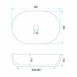 REA - Umyvadlo na desku Focus Taupe REA-U3228