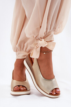 Kožené Sandály Na Klíně Artiker 56C2312 Zlaté 38