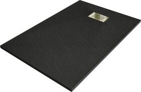 MEXEN/S - Hugo sprchová vanička SMC 100x90, černá, krytka zlatá 42709010-G