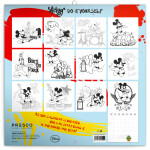 Presco Group Plánovací kalendář Mickey Mouse s omalovánkami, nedatovaný, 30 x 30 cm
