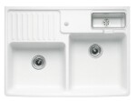 VILLEROY & BOCH - Keramický dřez Double-bowl sink White alpin modulový 895 x 630 x 220 bez excentru 632391R1HL1