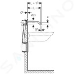 GEBERIT - Piave Elektronická umyvadlová baterie Piave pod omítku, se směšovačem, délka 220 mm, napájení z generátoru, chrom 116.286.21.1