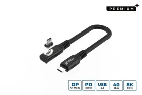 MicroConnect USB-C - USB-C černá / Kabel / 0,15 m (MC-LS-USB4CC0.15-A)