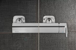 RAVAK - Chrome Sprchové dveře dvoudílné CSD2-100, 975-1005 mm, lesklý hliník/čiré sklo 0QVACC00Z1