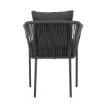 Zahradní židle, hliník, látka, šedá, AZC-C1179 GREY