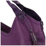 Trendy velká dámská koženková kabelka Bernadette, fialová