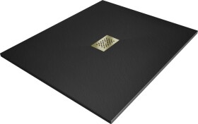 MEXEN/S - Hugo sprchová vanička SMC 110x100, černá, krytka zlatá 42701011-G