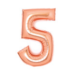 Balónek fóliový narozeniny číslo 5 růžovo-zlaté 66 cm Amscan Balónek fóliový narozeniny číslo 5 růžovo-zlaté 66 cm Amscan