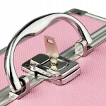 Aptel Kosmetický kufřík 22,5x17x17 růžovo-stříbrný