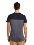 Pánské merino triko s krátkým rukávem ICEBREAKER Mens Cool-Lite Sphere III SS Tee Colour Block, Midnight Navy Hthr/Midnight Navy/Cb velikost: M
