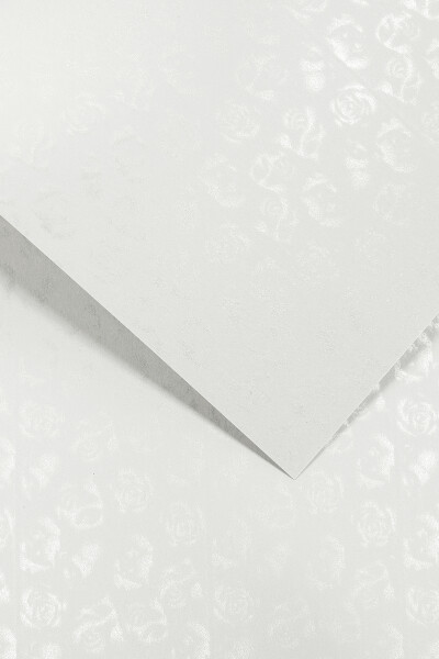 Galeria Papieru ozdobný papír Malé růže bílá 220g, 20ks