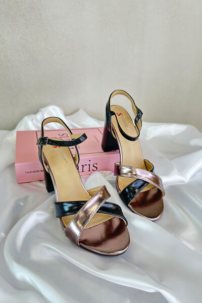 Eko Kožené Sandály Na Podpatku Sloupku Černé Abilica 37