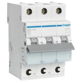 Hager MBS340 elektrický jistič 3pólový 40 A 400 V