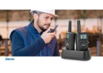 Alecto Sada 2 vysílaček černá / Vysílačky / dosah 10 km / 8 kanálů / PTT/VOX / nabíjecí základna USB-C (FR200BK)