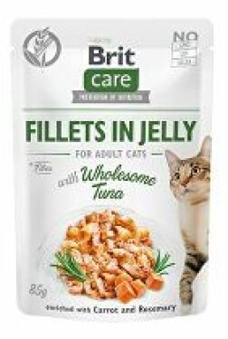 Brit Care Cat Fillets in Jelly with Wholesome Tuna 85g + Množstevní sleva 5 + 1 ZDARMA