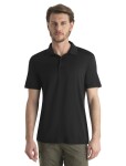 Pánské merino polo triko ICEBREAKER Mens 150 Tech Lite III SS Polo, Black velikost: XXL