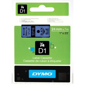 Obchod Šetřílek Dymo D1 53716, S0720960, 24mm, černý tisk/modrý podklad - originální páska