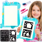 MalPlay Magický tablet s LED světelnou abecedou velryba