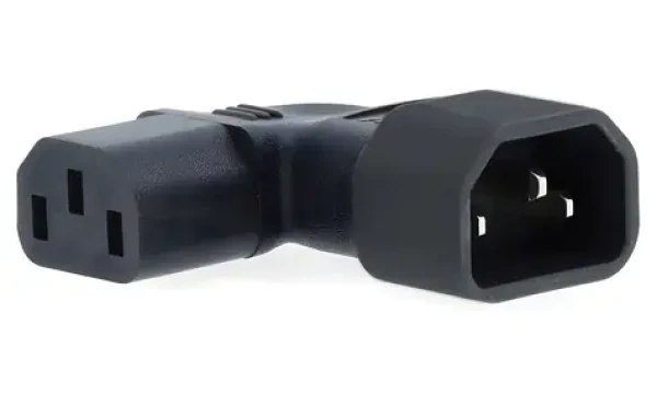 Nedis napájecí adaptér IEC-320 C14-C13 černá / Napájecí adaptér / Úhlový levý / Vidlice C14 - zásuvka C13 (CEGB11903BK)