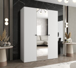 Šatní skříň Abi Parma 2 Rozměry: 100 cm, Pásky / úchyty: Zlatý, Barva korpusu + barva dveří: Bílá + Bílá