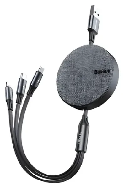 Baseus Fabric 3v1 / Kabel USB 3v1 / 1x USB-C / 1x Lightning / 1x microUSB (1BA2169)