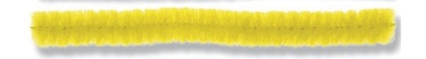 Heyda Plyšový drát 10 ks 8 mm 50 cm žlutý