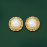 Náušnice s perlou Marta, stříbrné zapínání, Zlatá Bílá