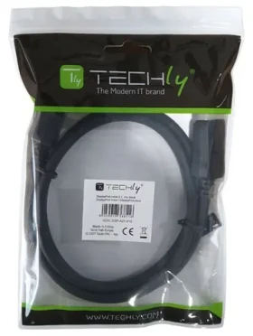 Techly DisplayPort 2.1 kabel černá / Přípojný kabel / DisplayPort - DisplayPort / 5 m / 4K 120 Hz / pozlacené konektory (ICOC-DSP-A21-050)
