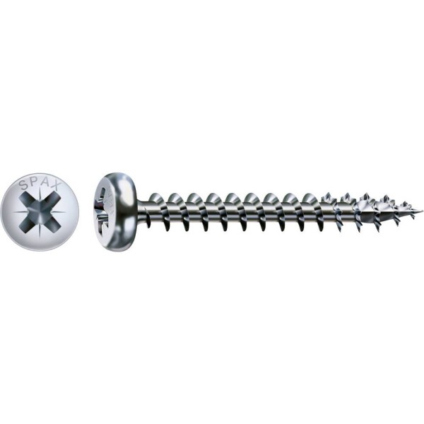 SPAX 0231010500405 půlkulaté šrouby 5 mm 40 mm křížová drážka Pozidriv ocel 500 ks