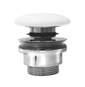 GSI umyvadlová výpust 5/4“, click-clack, keramická zátka, 5-65, bílá ExtraGlaze PCS11