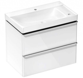 HANSGROHE - Xelu Q Skříňka s umyvadlem, 63x78x50 cm, 2 zásuvky, lesklá bílá/chrom 54380000