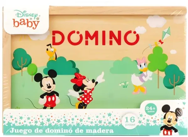 Domino Mickey Mouse v dřevěné krabičce