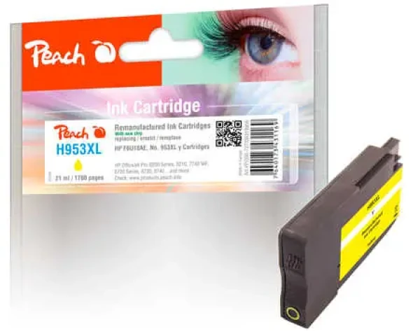 Peach HP 953XL (F6U18AE) žlutá ml